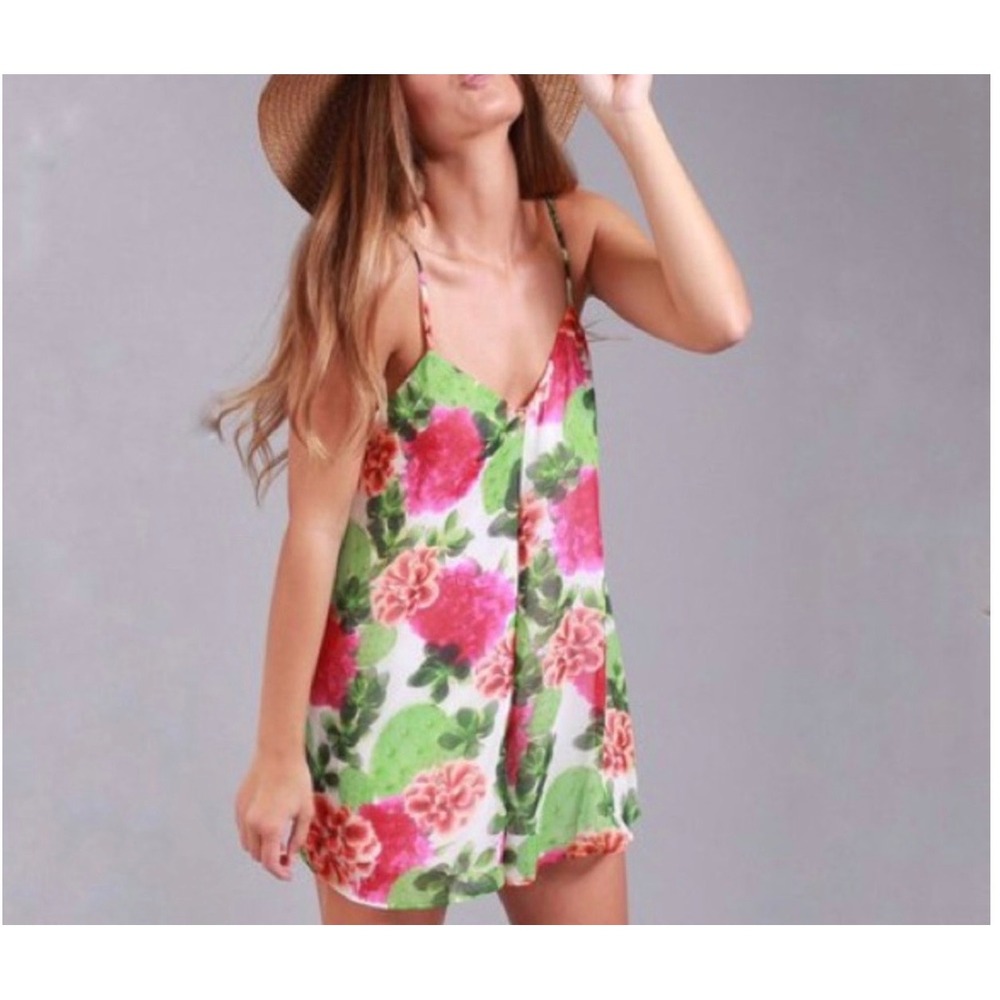 Show Me Your Mumu Criss‎ Cross Applesauce Dress NWT Small Cactus Floral